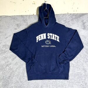 Penn State Nittany Lions Hoodie Mens Blue Old Varsity Brand Embroidered Logo